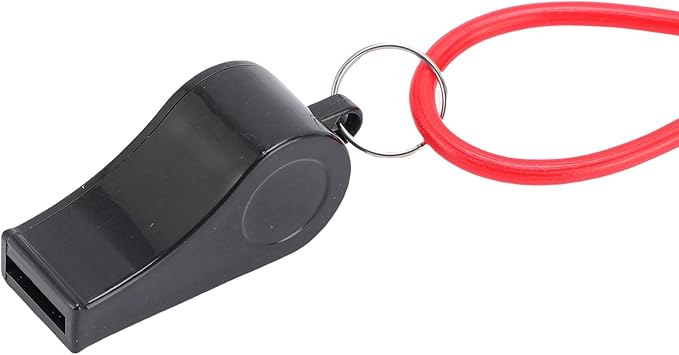 Jeanoko Portable Plastic Safety Boat Whistle with Lanyard for Emergency Signaling, Suitable for Boating Camping Fishing Hiking, 2Pcs
