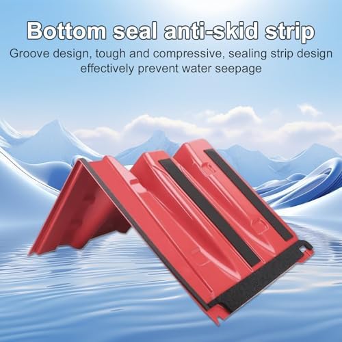 10-Pack L-Shape Flood Barriers, 39.3"x35.4"x31.5" ABS Plastic Water Barriers for Home Flood Protection, Durable Flood Control Barriers for Effective Water Damage Prevention