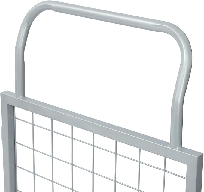 Platform Truck Cart with Cage, 4 in 1 Mutipurpose Handcart with Wheels, 1800lbs Capacity Heavy Duty Push Cart Dolly Foldable Flatbed Cart for Workshops Warehouses Supermarkets