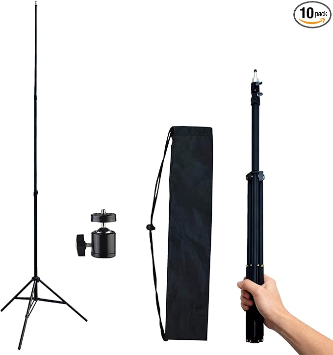 Light Stand，110 inches/2.8 Meters Adjustable，Capable of Supporting Up to 20KG Light Tripod，It Features A Gimbal and is Suitable for Fill Lights，Softboxes, Cameras, and Live Video Recording