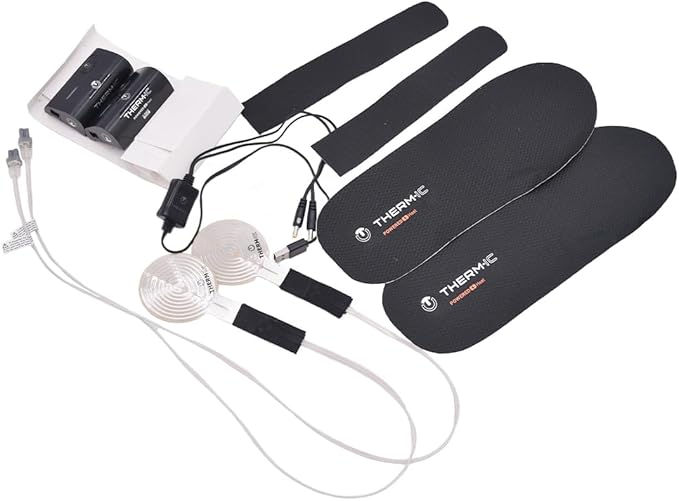 Therm-ic Set Heat Kit + C-Pack 1300-1 Pair of Ultra-Thin Heating Elements, Stick-On Easy-to-Trim Cambrelle Top Covers & C-Pack 1300 Insole Batteries - Long-Lasting Warm Insole Boot Heaters