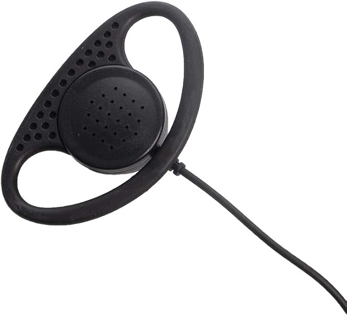 Caroo Walkie Talkie Headset for Midland, D Shape Headsets Earpiece with PTT Mic for Midland GXT1000VP4 LXT500VP3 GXT1050VP4 GXT1000XB Walkie Talkies Two Way Radio 2 pin