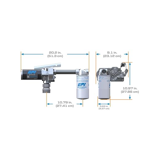 GPI - M-180 Series Fuel Transfer Pump, Manual Shut-off Unleaded Nozzle with Filter Kit, 18 GPM, 12 Volt (110612-01)