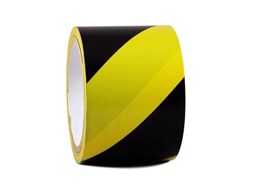 GGR Supplies T.R.U. SST-618C Black & Yellow Hazard Warning Safety Stripe Tape: 3" in. Wide x 18 yds.