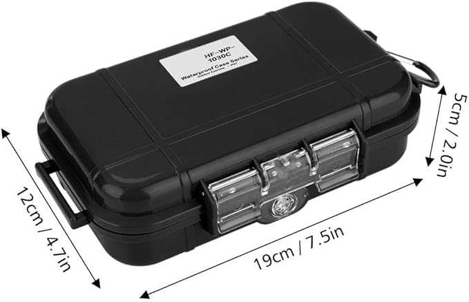 Dry Box Outdoor Waterproof Airtight Storage Case Hard Shell Wet Dry Box Carry Box Tackle Organization for Camping, Fishing
