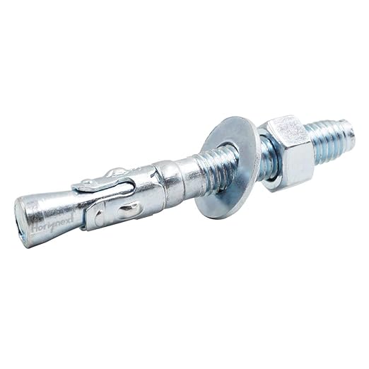 3/8" x 3 inch Wedge Anchor, Fastener for Cement and Concrete only, Heavy Duty zinc-Plated Carbon Steel Screw Bolt nut Expansion Head kit to Drill Wall (30 pcs)