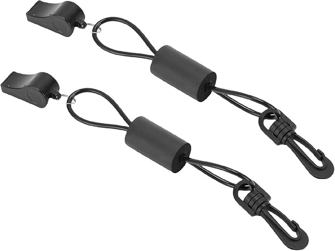 Jeanoko Emergency Security Whistle Durable Loud Sound Signal Whistle for Outdoor Activities with Lanyard 2 Pack for Marine Camping Hiking Boating
