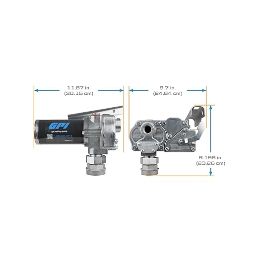 GPI - M-1115 Series Fuel Transfer Pump, Manual Shut-Off Unleaded Nozzle, 12 GPM, 115 Volt (110000-81)