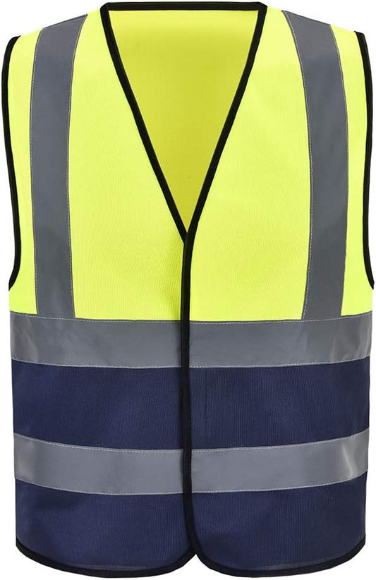 AYKRM 12 colour High visibility viz vest hi vis viz reflective work construction safety vest (XS-8XL)