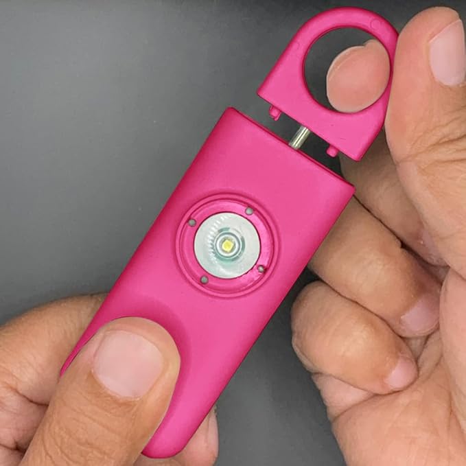 The Original Personal Safety Alarm for Women - Loud Siren, Strobe Light and Key Chain 2.0 Version (Hot Pink)