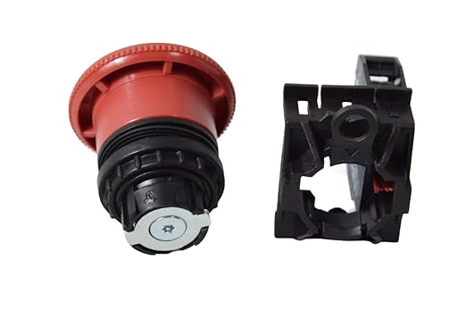 Emergency Stop Button AC 690V 10A Red Sign Mushroom Head Emergency Rotation Button Switches 1NC 1NO 22mm