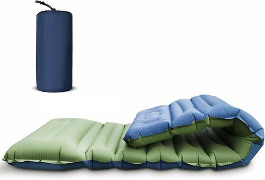 Camping Sleeping Pad,Ultralight Camping Mat with Pillow Built-in Foot Pump Inflatable Sleeping Pads Compact for Camping Backpacking Hiking
