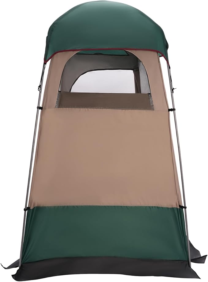 Outdoor Camping Privacy Shelter, Shower Tent Portable Toilet Tent Changing Dressing Room Instant Privacy Shelters Outdoor Shower Enclosure for Hiking Beach Picnic Fishing (Dark Green)