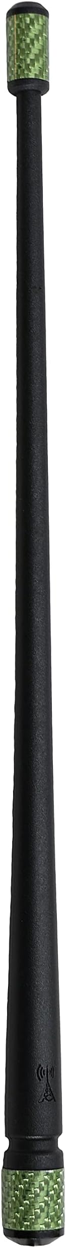 Votex - The Spartan - 13 3/4 Inch Short Flexible Rubber Antenna fits Nissan Titan (2004-2018) - Green Carbon Fiber Trim - Tuned Internal Copper Coil - Part Number A601-QUA-15