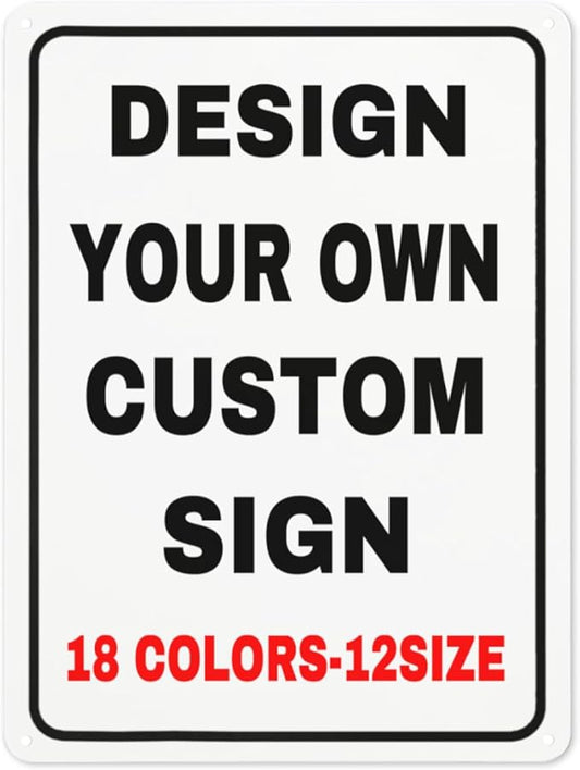 Custom Signs Outdoor Metal Personalized Signs With Your Photo Text Logo Custom Wall Sign Decorative House Signs For Business Workplace Office Home