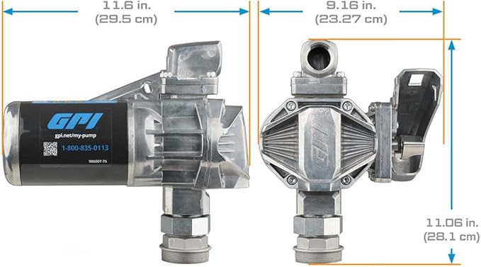 GPI - G20 Fuel Transfer Pump, Pump Only, 20 GPM, 12 Volt (162000-01)