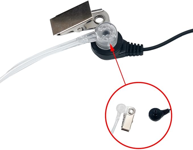 Walkie Talkie Earpiece with mic Acoustic Tube Earpiece Compatible with Motorola Talkabout MH230R T200 T260 MR350R MT350R MS350R 2 Way Radio 10 Pack
