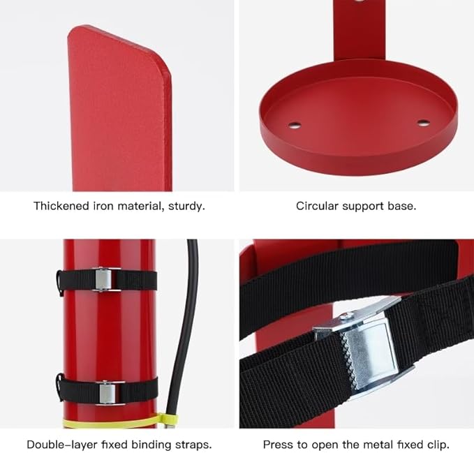 Fire Extinguisher Metal Bracket, Heavy Duty,Compatible with 5-Pound Fire Extinguishers (5LB 2PCS)