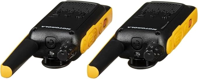 Motorola Talkabout T470 Two Way Radio 10-Pack Walkie Talkies Black/Yellow Rechargeable