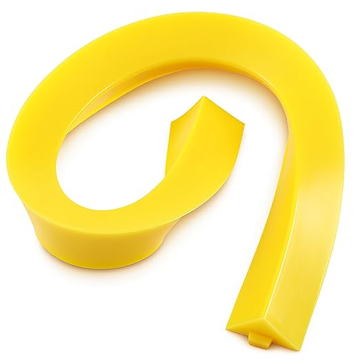1 Pcs Spill Barrier Dike 5'L x 4.3"W x 2.4"H Water Dam Barrier Liquid Blocker for Garage Home Floor Flooding Solutions(Yellow)