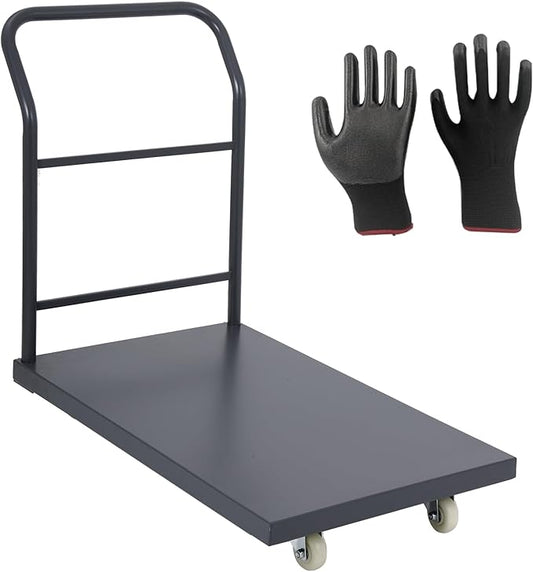 Platform Truck Industrial Flatbed Cart with Wheels, 36"x24" Moving Cart 2000lb Capacity Hand Tuck for Garages, Warehouse