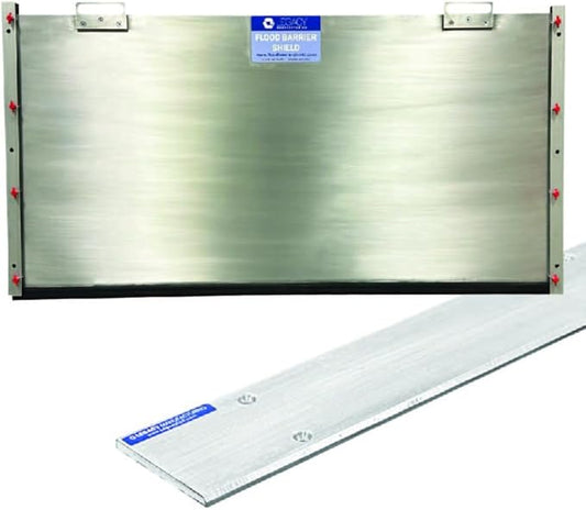 2 in 1 Bundle - Inside Mount Door Flood Barrier Shield (5027MA) + Door Flood Barrier Threshold (319MA), Size:(36'' x 48'')
