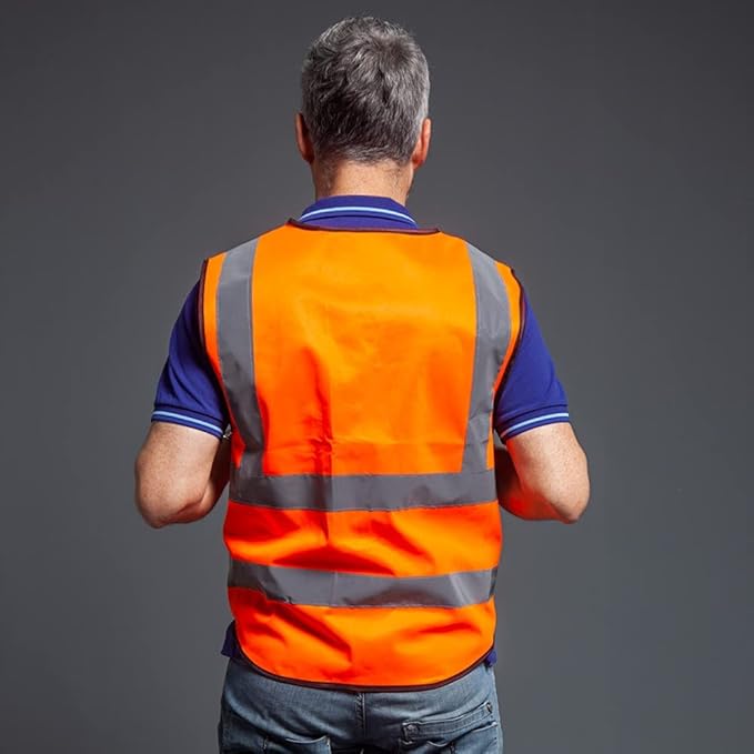 Tydon Guardian Reflective Safety Vest for Women Men High Visibility Security With Pocket Zipper Front Meet ANSI/ISEA Standard