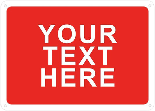 Custom Signs Outdoor Metal Vertical for Home Office Business, Personalized, Door, Porch, Delivery, Man Cave, Shop, Garage. For Outside or Inside Use. Our Metal Signs Are UV Printed Solid Aluminum
