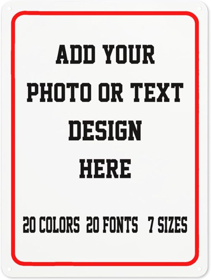 Custom Metal Sign, Personalized Aluminum Sign for Office, Business, Workplace, office, Home, Airbnb, Delivery Signs, 12x16inch