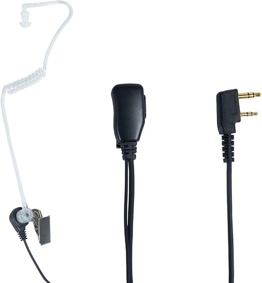 Covert Acoustic Tube Headset for Baofeng UV-5R BF-888S BF-F8HP BF-F9 TK-2107 TK-3107 RT7 RT21 Walkie Talkie Two Way Radio 10 Pack