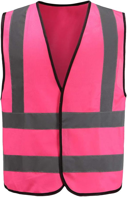 AYKRM 12 colour High visibility viz vest hi vis viz reflective work construction safety vest (XS-8XL)