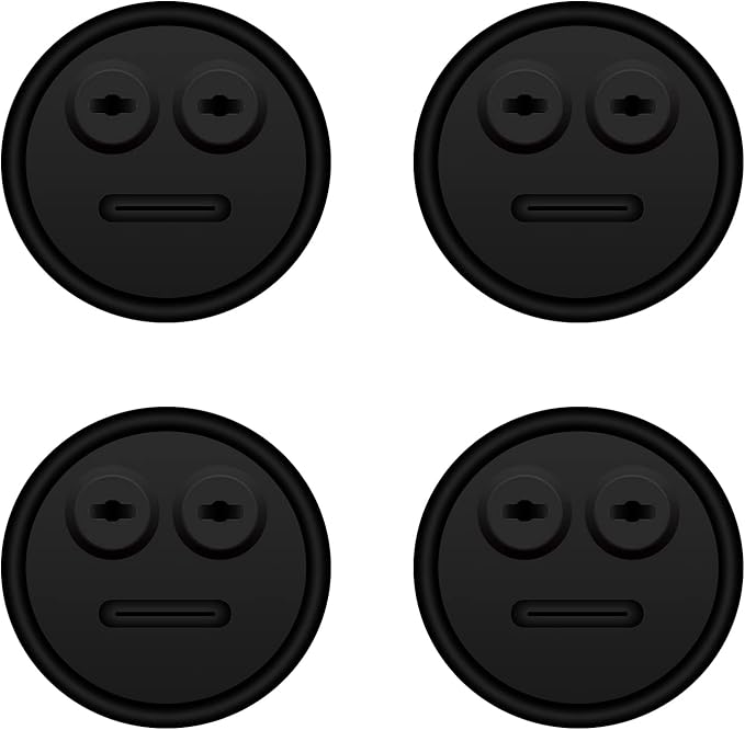 4-Pack Temp Probe Grommet for BBQ Grills, Replacement for Weber 85037 Smokey Mountain Accessories, and Other Smoker Grills Thermometer Probe Port (Black)