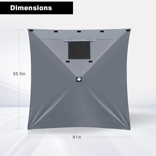 MASTERCANOPY Wind Screen Side Panel with Window for 10x10 Escape Screen Shelter Canopy Tent - Weatherproof, UV Resistant Sun Shade Attachment Accessory (Coffee Brown, 1 Pack)
