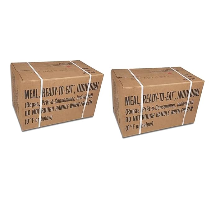 2026, 2027 insp. MRE Meals Ready to Eat A and B bundle cases. Genuine Military US surplus emergency food supply full box long shelf life for Camping, Outdoors, Hiking & Prepping
