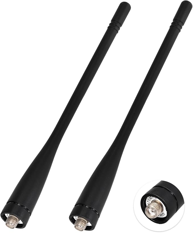 Superbat Walkie Talkie Short Antenna SMA Female Two Way Radio Antenna for Samcom FPCN30A/ FPCN10A Radio, Portable Walkie Talkies (2-Pack)