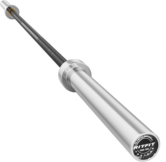 RITFIT 7FT Olympic Barbell for Strength and Weightlifting Training - 2 Inch Olympic Bar for Squat, Deadlift, Bench Press, Curl, Overhead Press - 500lbs/1000lbs/1500lbs Capacity