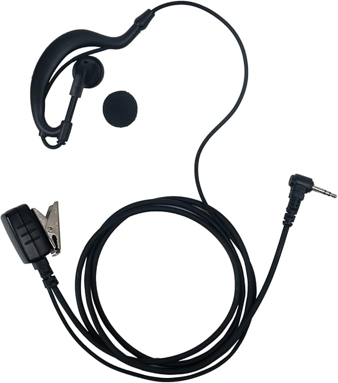 2.5mm Walkie Talkie Earpiece with Mic 1 Pin G Shape Headset for Motorola Talkabout MH230R MR350R T200 T200TP T260 T260TP T460 T600 T800 MT350R Two Way Radio Accessories