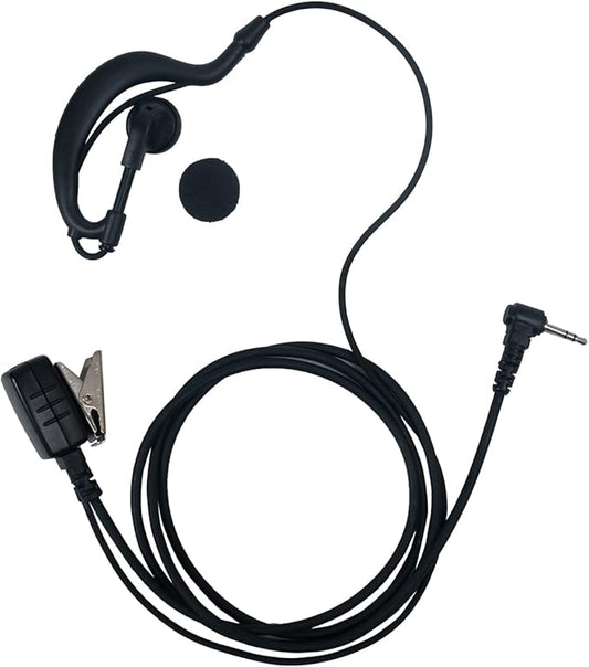 2.5mm Walkie Talkie Earpiece with Mic 1 Pin G Shape Headset for Motorola Talkabout MH230R MR350R T200 T200TP T260 T260TP T460 T600 T800 MT350R Two Way Radio Accessories