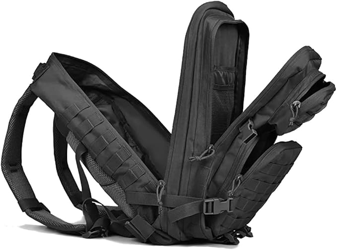 XGear Tactical Military Tactical Backpack – Large Army Assault 3 Day Molle Bug Out Bag Hiking Trekking Rucksack Backpack (Black)