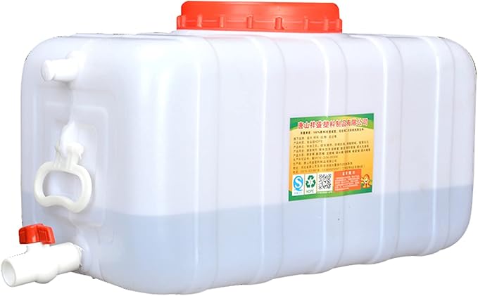 45L/75L/100L/200L Water Tank，Plastic Bucket，Food-Grade Rectangular Thickened Water Tower with Faucet for Household Water Storage(Size:200L)