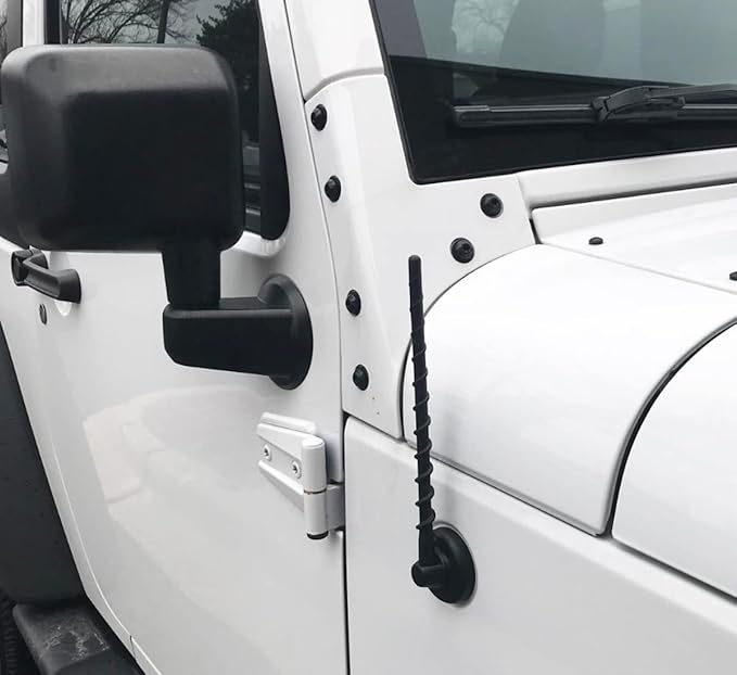 Antenna (9-Inch) for 2007-2025 Jeep Wrangler JK JL JKU JLU Gladiator JT Jeep Wrangler Gladiator Accessories, Jeep Sahara Rubicon Willys 4XE Sport Car Radio Short Antenna Replacement
