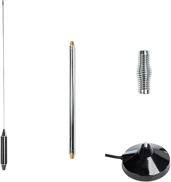 CB Antenna 28 inch 27 Mhz CB Radio Antenna Full Kit with Heavy Duty Magnet Mount Mobile/Car Radio Antenna Compatible with President Midland Cobra Uniden Anytone by LUITON