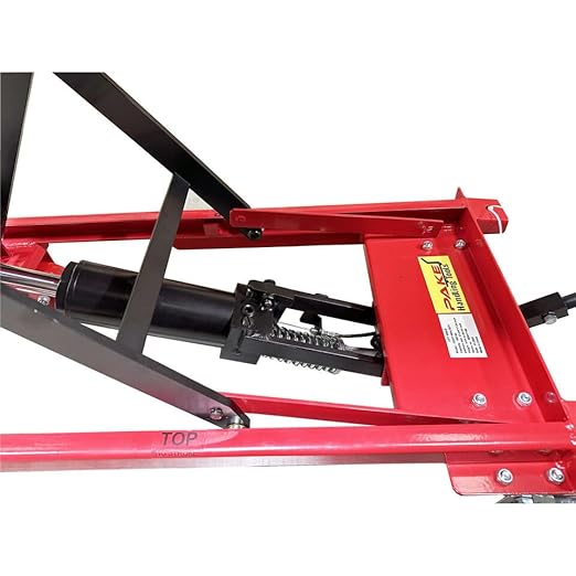 Premium Scissor Lift Table Cart, 500 lb. Cap, 27.75" L x 17.75" W, 8.25" - 28.5" H, Pake Handling Tools (Premium 500lbs Lift Cart)
