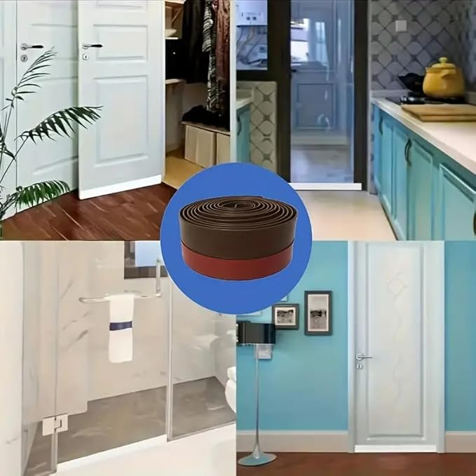 Premium Adjustable Door Bottom Seal Strip – Weatherproof & Noise-Reducing Draft Stopper | Adjustable Door Sweep for Energy Efficiency, Dust & Bug Protection(White)