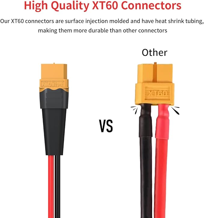 10AWG 50FT XT60 Extension Cable 2 6 10 20 35 50 75 100FT XT60 Female to Male Connector for RC Battery Portable Power Station Solar Panel(50FT)