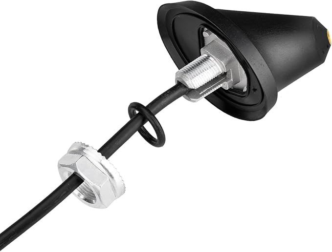 Eightwood Universal Vehicle Antenna 16in, AM FM Roof Mount Car Radio Antenna Mast with Mount Base 16ft Extension Cable for Car Truck Stereo Receiver Head Unit