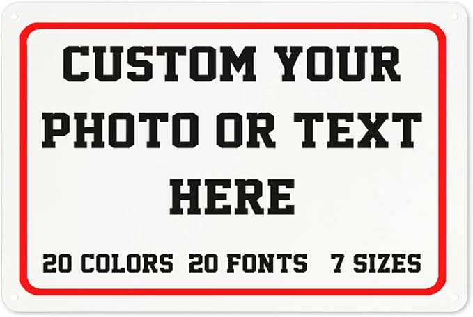 Custom Metal Sign, Personalized Aluminum Sign for Office, Business, Workplace, office, Home, Airbnb, Delivery Signs, 12x8 Inch