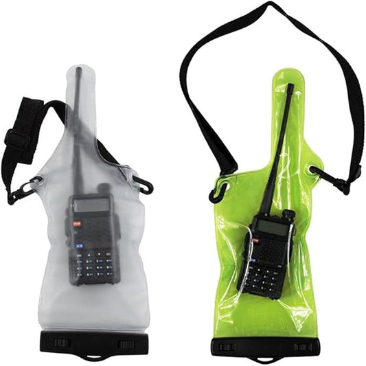 Universal Two Way Radio Waterproof Case Bag Portable Walkie Talkie Rainproof Pouch with Adjustable Strap Compatible for Motorola Kenwood Midland UV-3R UV-5R PX-888 Walkie Talkie Radio