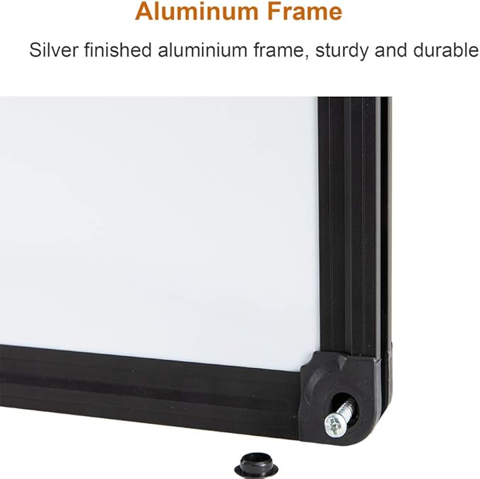 Magnetic Combination Whiteboard Cork Board 48 x 36 Inch, Black Aluminum Frame - Large Wall Mounted Vision Board & Planner for Home Office, Kitchen Command Center & Classroom Organization