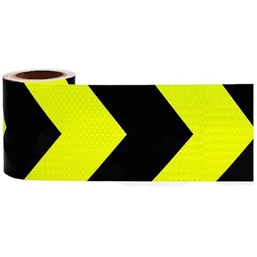 Industrial Reflective Tape 12 inch Wide for Trailer, Outdoor Waterproof High Visibility Safety Warning Adhesive Strips (66 feet)